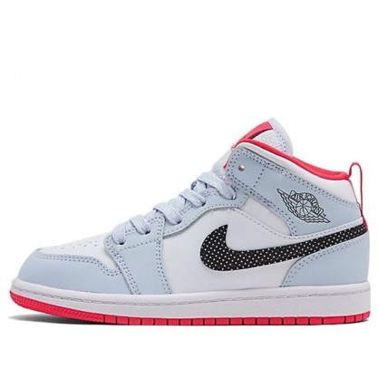 Air Jordan 1 Mid PS 'Half Blue' Half Blue/Black/White/Red Orbit 640737-400