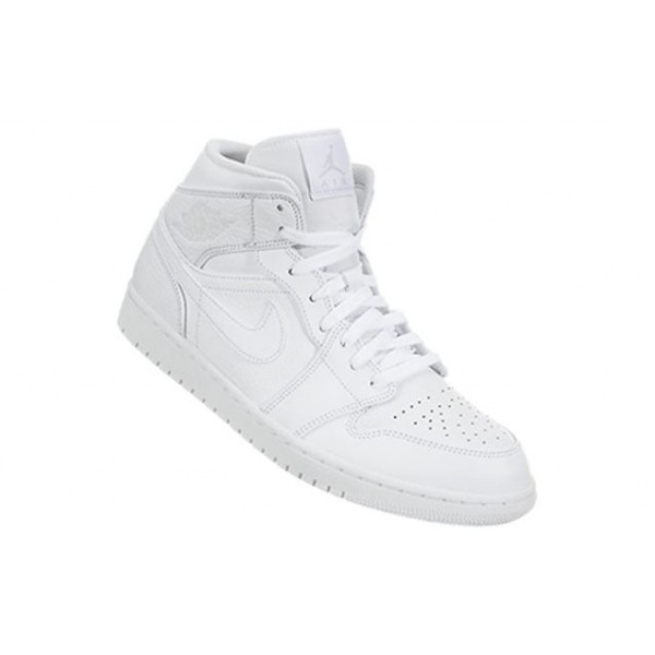 Air Jordan 1 Mid Triple White 554724-109