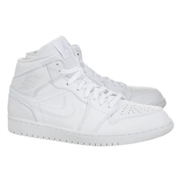 Air Jordan 1 Mid Triple White 554724-109