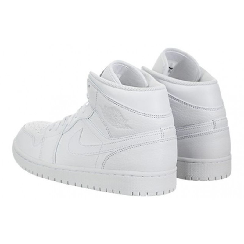 Air Jordan 1 Mid Triple White 554724-109