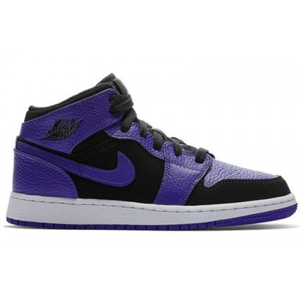 Air Jordan 1 Mid GS Black Dark Concord 554725-051