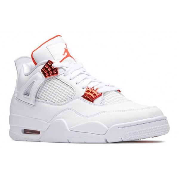 Air Jordan 4 Retro GS 'Orange Metallic' White/Total Orange/Metallic Silver 408452-118