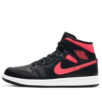 Womens WMNS Air Jordan 1 Mid 'Siren Red' Black/White/Siren Red BQ6472-004