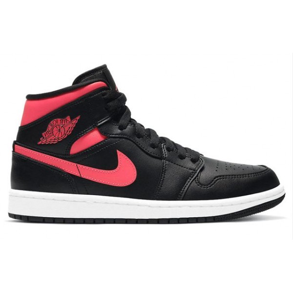 Womens WMNS Air Jordan 1 Mid 'Siren Red' Black/White/Siren Red BQ6472-004