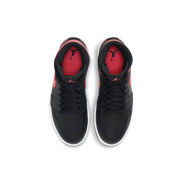 Womens WMNS Air Jordan 1 Mid 'Siren Red' Black/White/Siren Red BQ6472-004