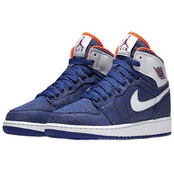 Air Jordan 1 Retro High'Deep Royal' GS Deep Royal Blue/White-Purple Dusk 332148-411