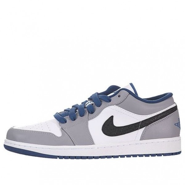 Air Jordan 1 Low 'True Blue Cement' White/True Blue-Cement Grey-Black 553558-103