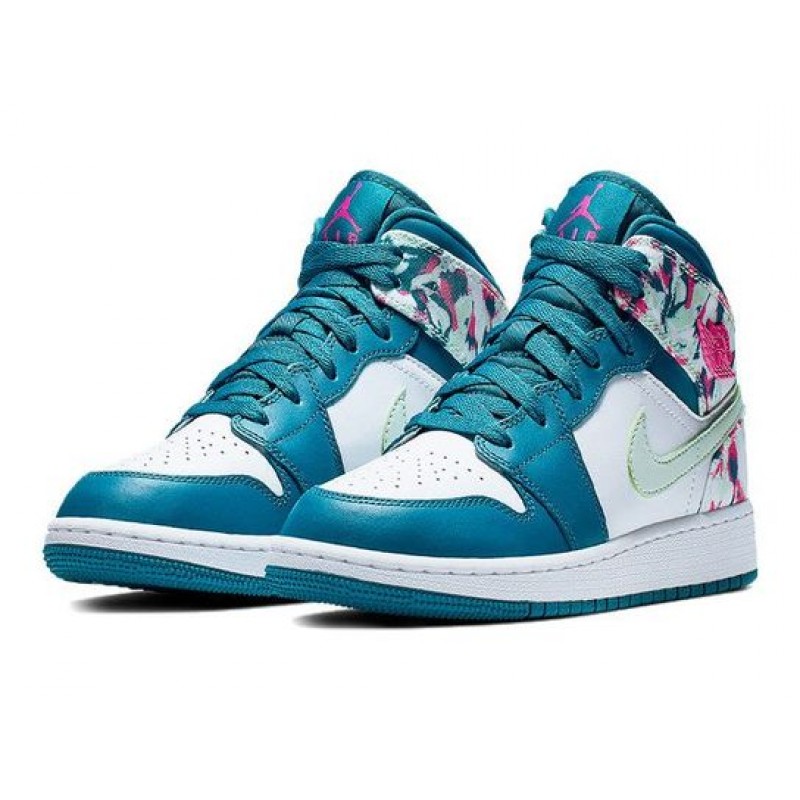 Air Jordan 1 Mid GS Green Abyss 555112-300