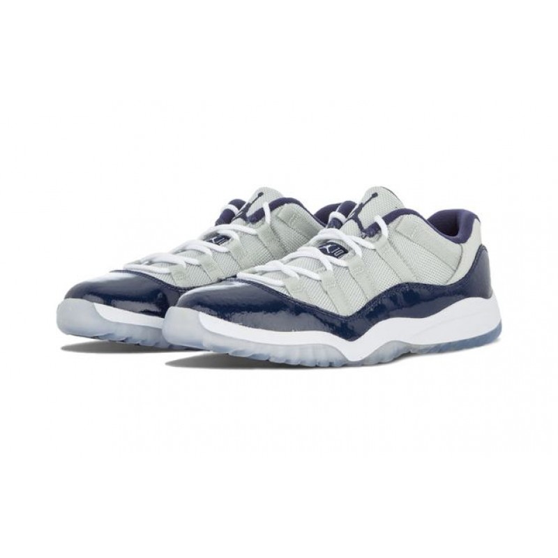 Air Jordan 11 Retro Low Pre-School 'Georgetown' Grey Mist/White-Midnight Navy 505835-007