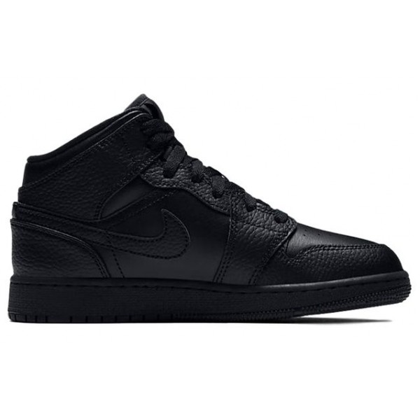 Air Jordan 1 Mid GS Triple Black 554725-091