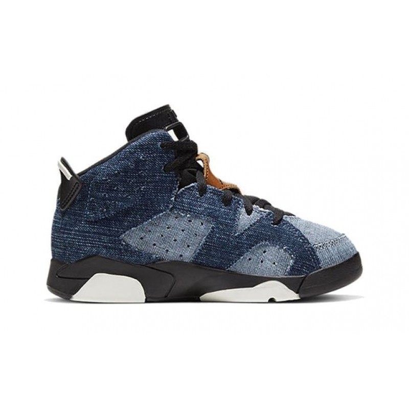 Air Jordan 6 Retro PS 'Washed Denim' Washed Denim/Sail/Varsity Red/Black CV5487-401