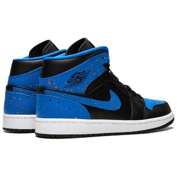 Air Jordan 1 Mid Black Signal Blue 554724-048