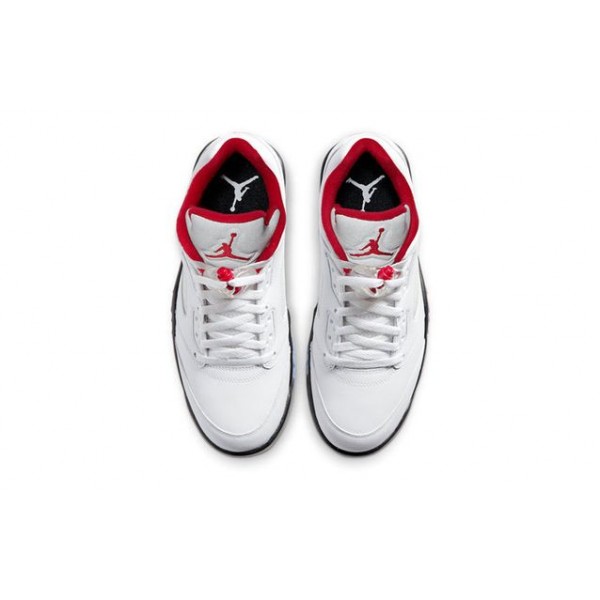 Air Jordan 5 Low Golf 'Fire Red' White/Black/Metallic Silver/Fire Red CU4523-100