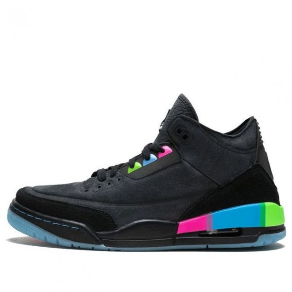 Air Jordan 3 Retro 'Quai 54' Black/Electric Green-Infrared 23-Black AT9195-001