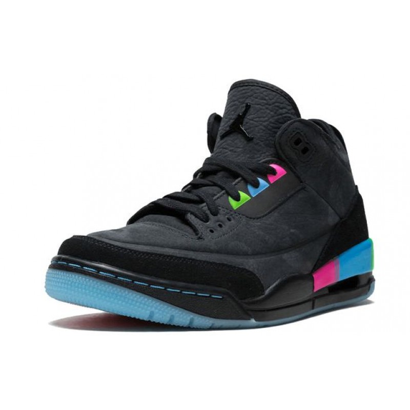 Air Jordan 3 Retro 'Quai 54' Black/Electric Green-Infrared 23-Black AT9195-001