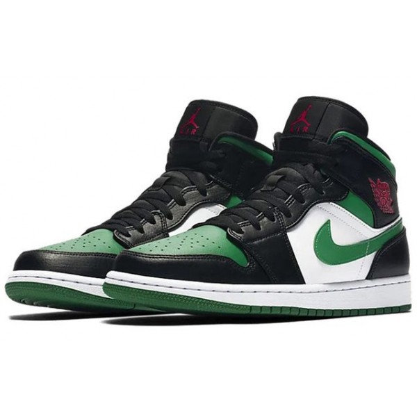 Air Jordan 1 Mid Green Toe 554724-067