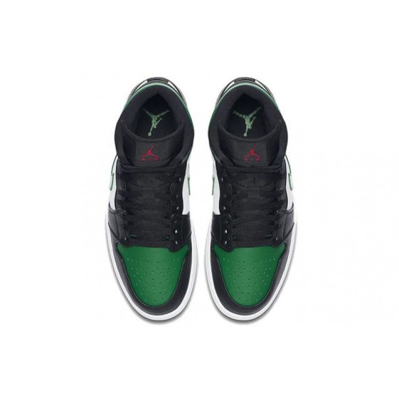 Air Jordan 1 Mid Green Toe 554724-067