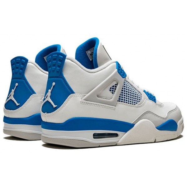 Air Jordan 4 Retro White Military Blue Grey 308497-105