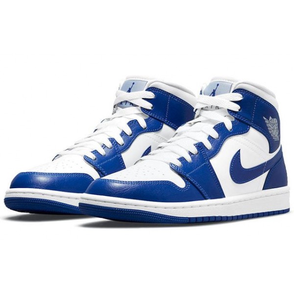 Nike Womens Air Jordan 1 Mid Kentucky Blue BQ6472-104