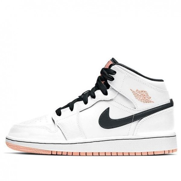 Air Jordan 1 Mid GS 'White Arctic Orange' White/Anthracite/Arctic Orange 554725-180