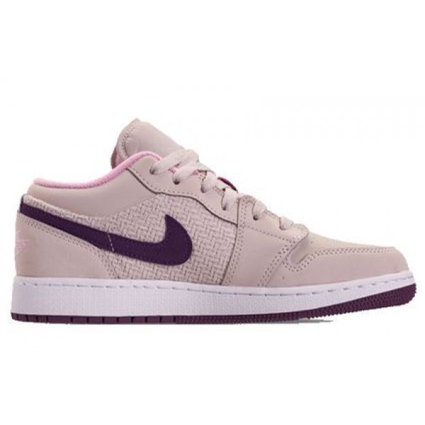 Air Jordan 1 Low'Night Purple' GS Night Purple/Pro Purple-Desert Sand-Light Arctic Pink 554723-500