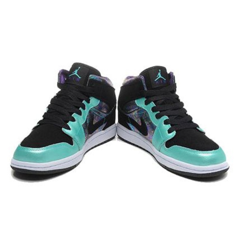 Air Jordan 1 Mid GS 'Atomic Teal Ultraviolet' Atomic Teal/Black/Ultraviolet/White 555112-309