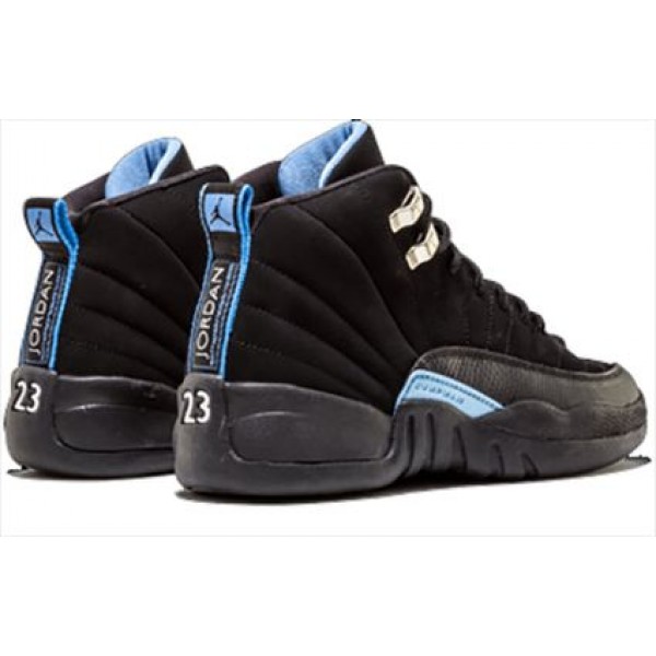 Air Jordan 12 Retro'Nubuck' GS Black/White-University Blue 153265-018