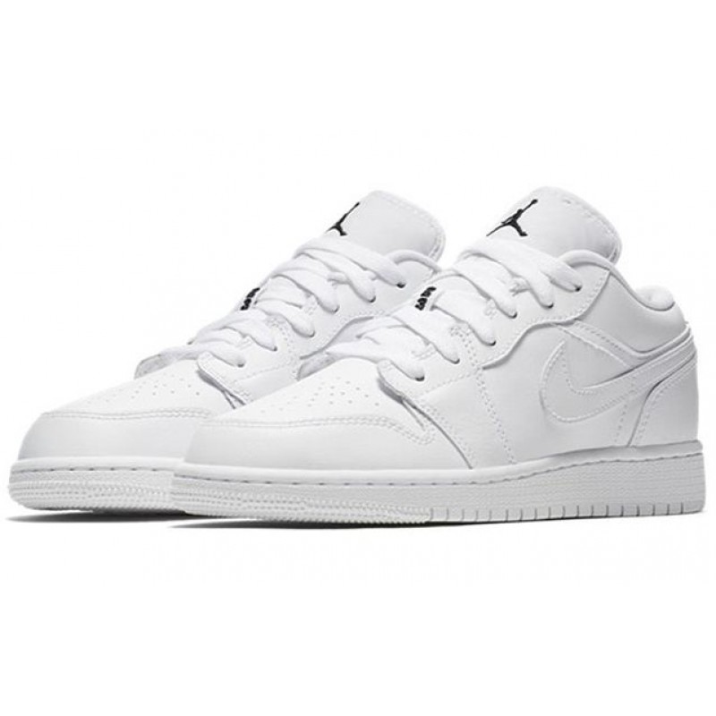 Air Jordan 1 Low GS Triple White 553560-110