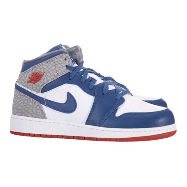 Air Jordan 1 Mid 'True Blue' (GS) 554725-107