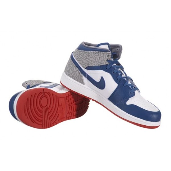 Air Jordan 1 Mid 'True Blue' (GS) 554725-107