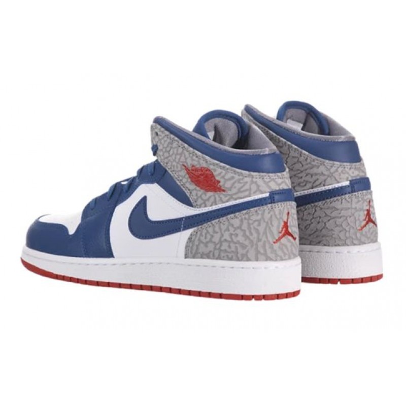 Air Jordan 1 Mid 'True Blue' (GS) 554725-107