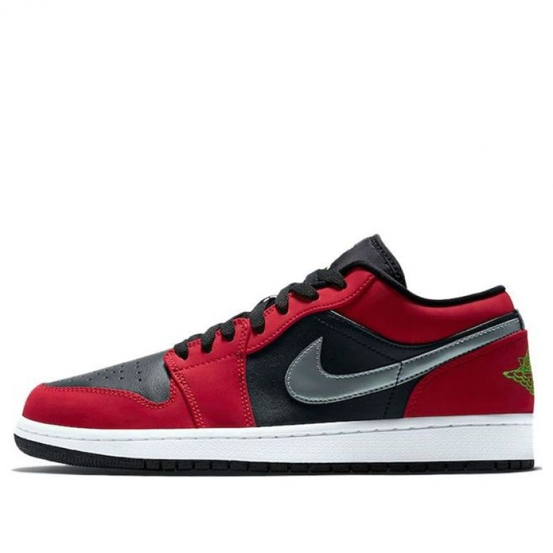 Air Jordan 1 Low 'Gym Red Green Pulse' Black/Green Pulse-Gym Red 553558-036