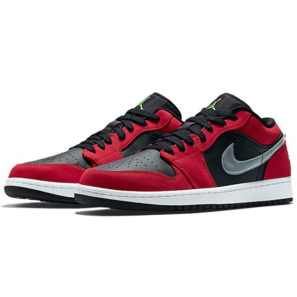 Air Jordan 1 Low 'Gym Red Green Pulse' Black/Green Pulse-Gym Red 553558-036