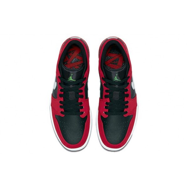 Air Jordan 1 Low 'Gym Red Green Pulse' Black/Green Pulse-Gym Red 553558-036