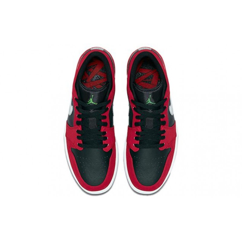 Air Jordan 1 Low 'Gym Red Green Pulse' Black/Green Pulse-Gym Red 553558-036