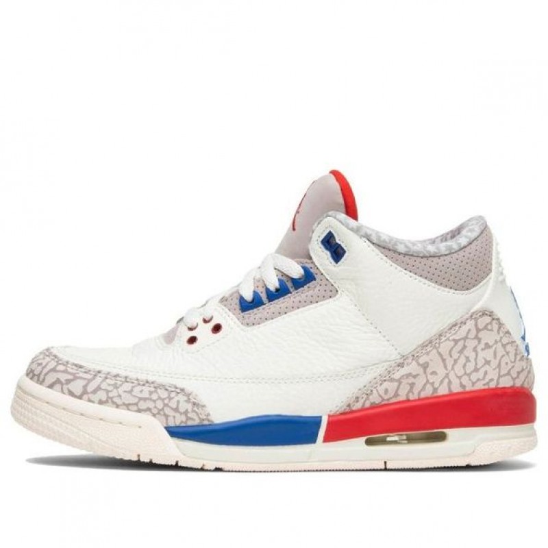 Air Jordan 3 Retro'International Flight' GS Sail/Sport Royal-Fire Red 398614-140