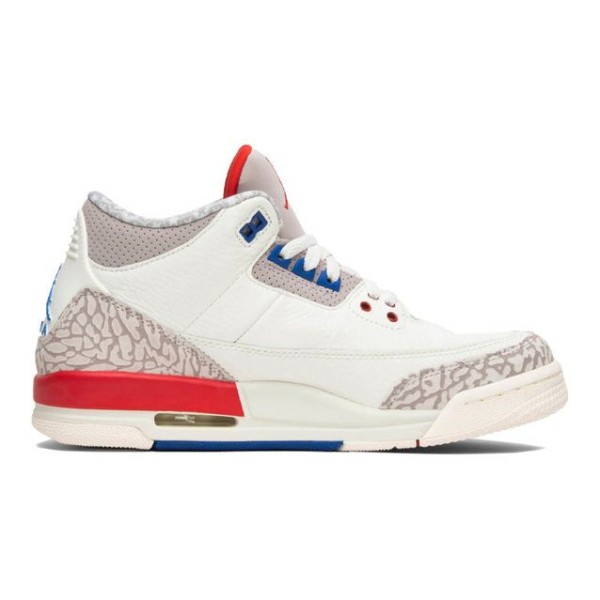 Air Jordan 3 Retro'International Flight' GS Sail/Sport Royal-Fire Red 398614-140