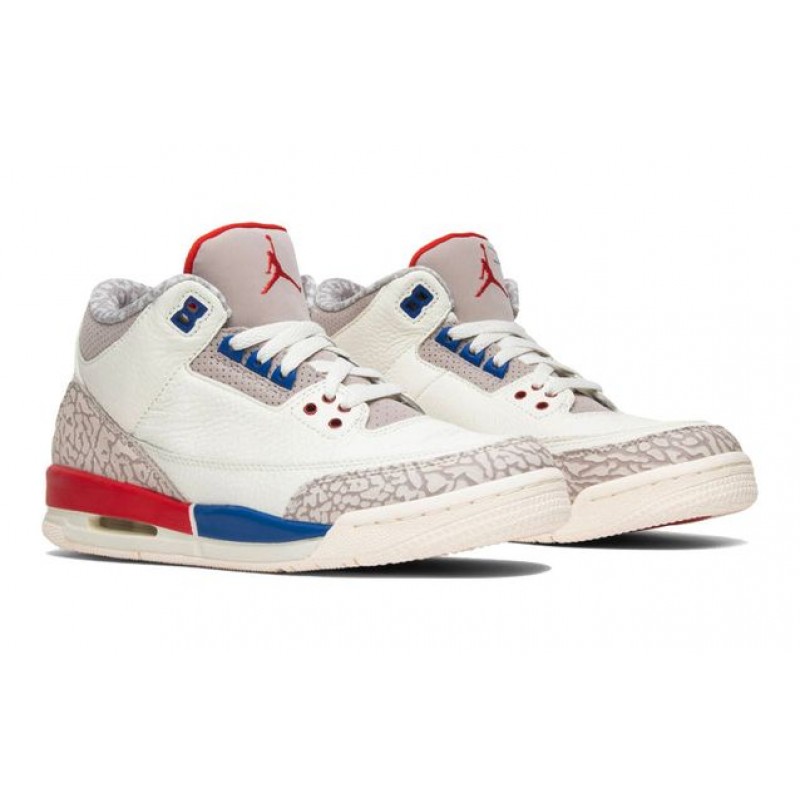 Air Jordan 3 Retro'International Flight' GS Sail/Sport Royal-Fire Red 398614-140