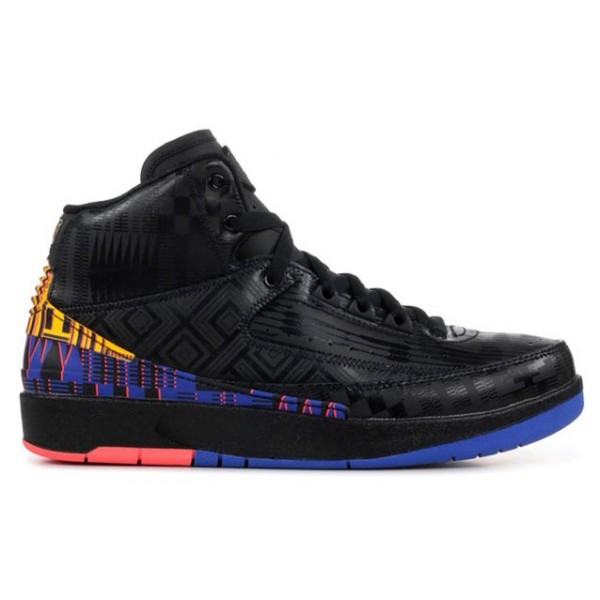 Air Jordan 2 Retro GS 'Black History Month' 2019 Black/Metallic Gold-Hyper Cobalt CI2972-007