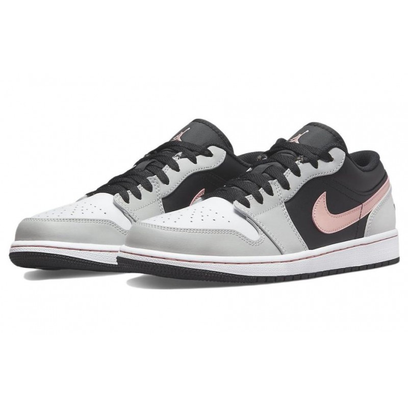 Air Jordan 1 Low Black Grey Pink 553558-062