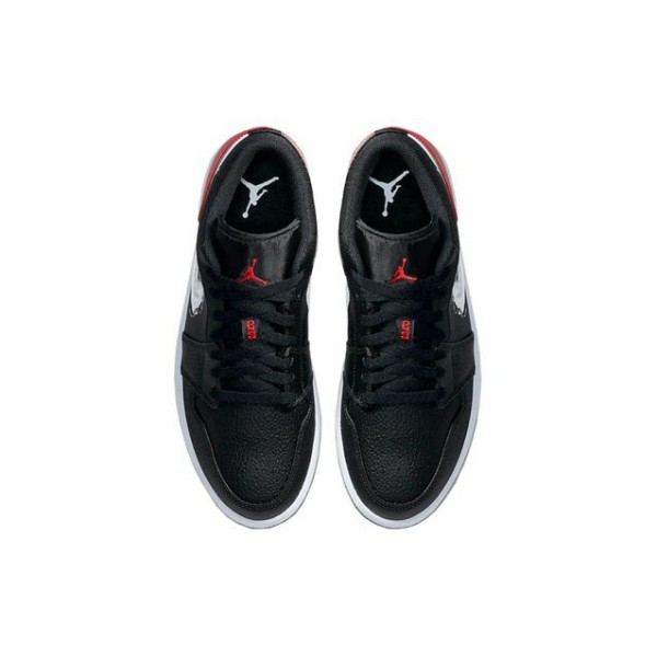 Air Jordan 1 Low 'Brushstroke Swoosh - Black Red' DA4659-001