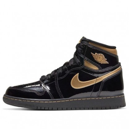 Air Jordan 1 Retro High OG GS 'Black Metallic Gold' Black/Metallic Gold 575441-032