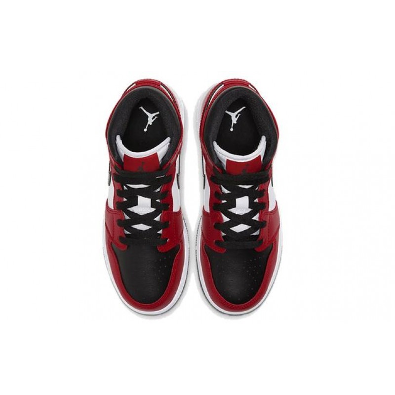 Air Jordan 1 Mid GS Chicago Black Toe 554725-069