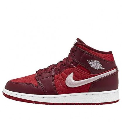 Nike Air Jordan 1 Mid SE PS 'Red Quilted' Gym Red/Dark Beetroot/White/Pink Foam AV5173-600