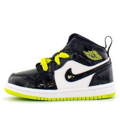 Air Jordan 1 Mid TD 'Black Cyber' Black/Cyber/White/Mystic Green BQ6933-003