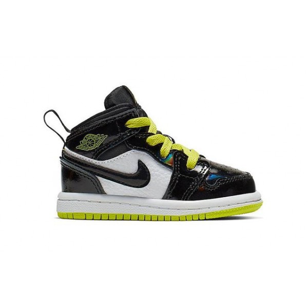 Air Jordan 1 Mid TD 'Black Cyber' Black/Cyber/White/Mystic Green BQ6933-003