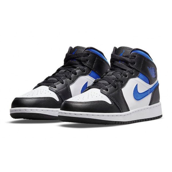 Air Jordan 1 Mid "White Royal" (GS) White Black Racer Blue (GS) 554725-140