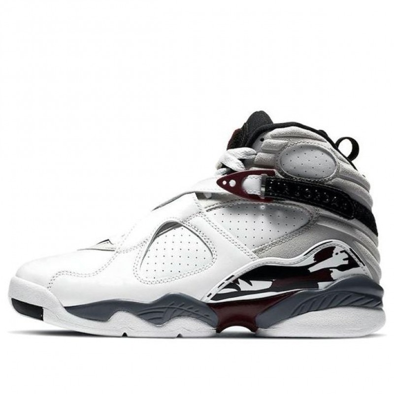 Womens WMNS Air Jordan 8 Retro 'Burgundy' White/Black/Neutral Grey/Hyper Blue CI1236-104