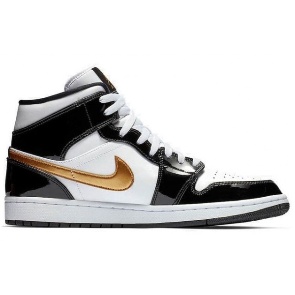 Air Jordan 1 Mid SE Black Metallic Gold 852542-007