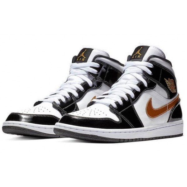 Air Jordan 1 Mid SE Black Metallic Gold 852542-007